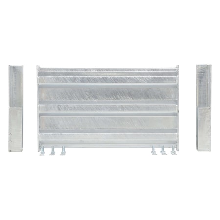 Vestil Galvanized Guard Rail-Bolt On 2 Ft GR-F3R-DI-2-HDG